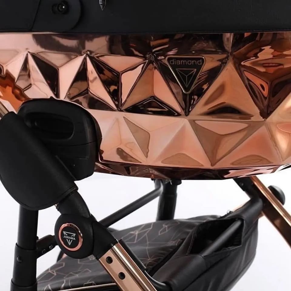 Carucior 2 in 1 Junama Diamond V2 Heart 02 Black Copper - Image 6
