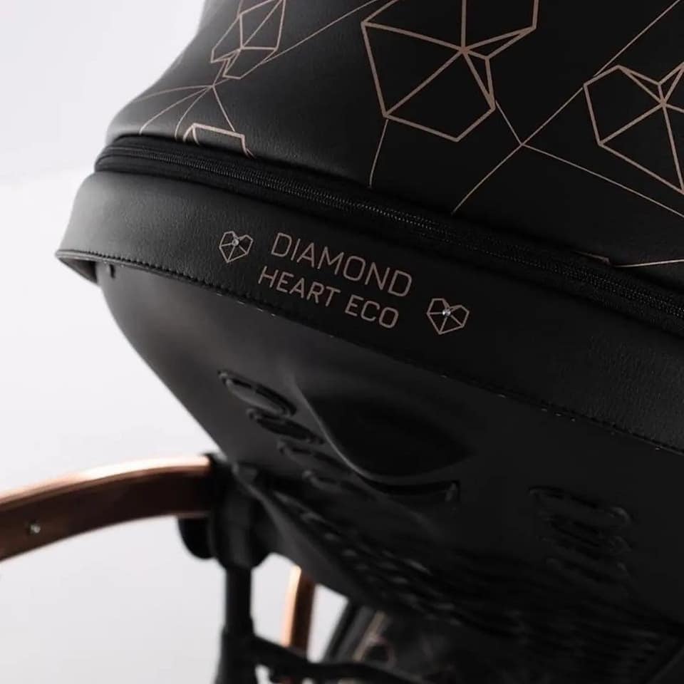 Carucior 2 in 1 Junama Diamond V2 Heart 02 Black Copper - Image 10