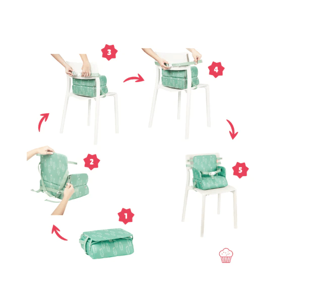 Badabulle- Booster pliabil Nomad Verde cu Ursuleti - Image 10