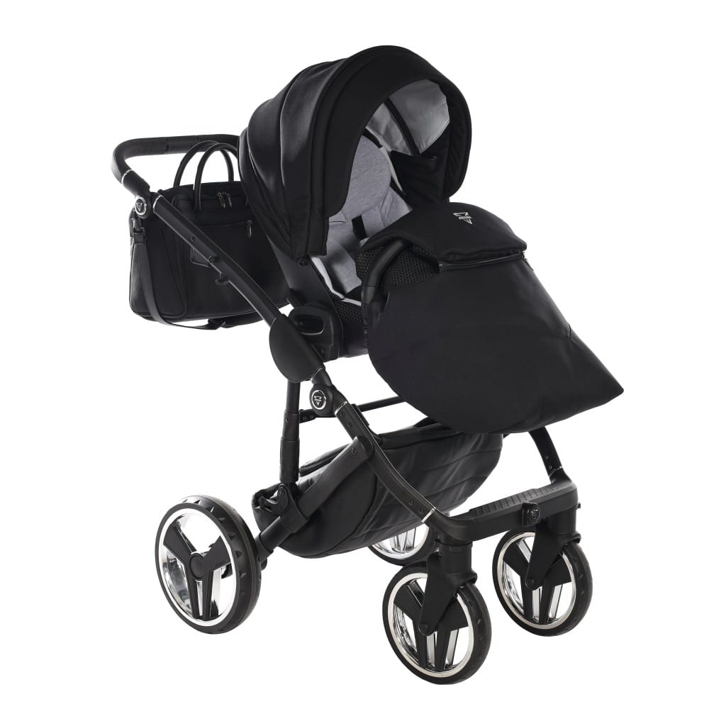 Carucior 2 in 1 Junama Diamond Satin 01 Tex Black - Image 7