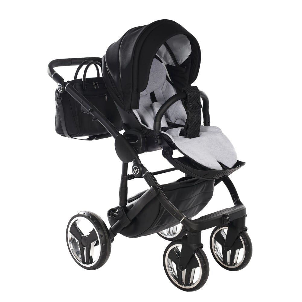 Carucior 2 in 1 Junama Diamond Satin 01 Tex Black - Image 6