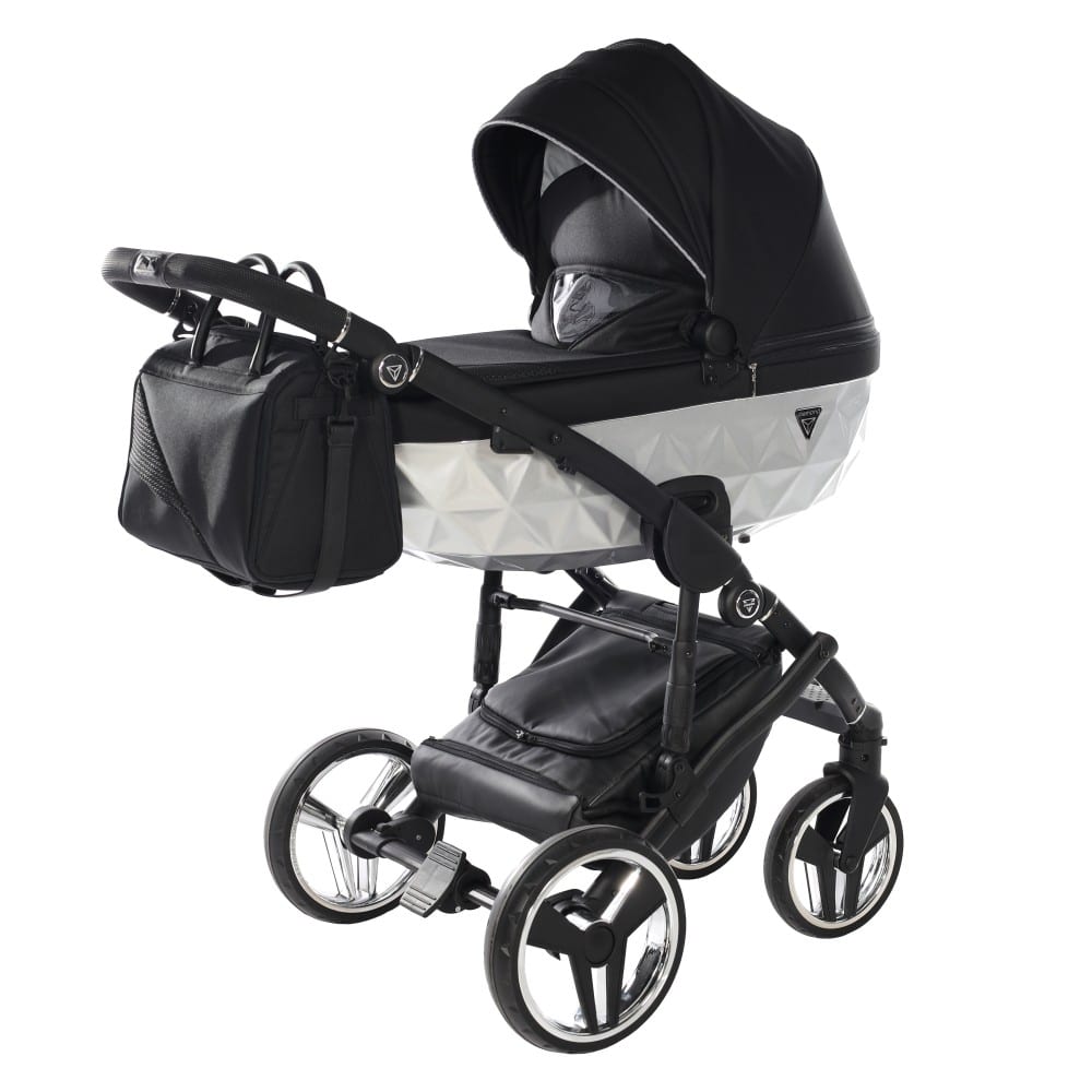 Carucior 2 in 1 Junama Diamond Satin 01 Tex Black - Image 3