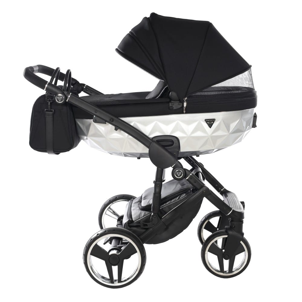 Carucior 2 in 1 Junama Diamond Satin 01 Tex Black - Image 4