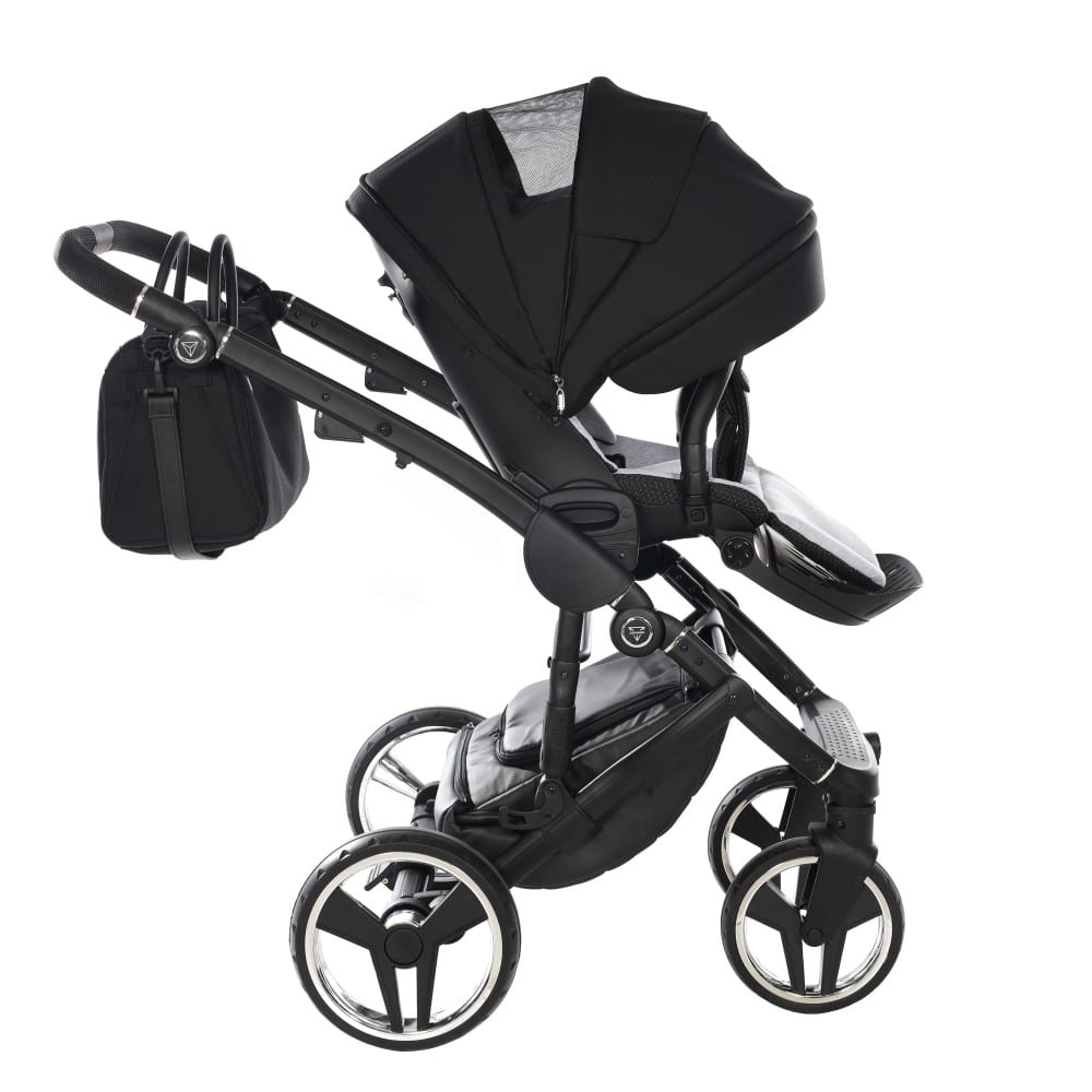 Carucior 2 in 1 Junama Diamond Satin 01 Tex Black - Image 8