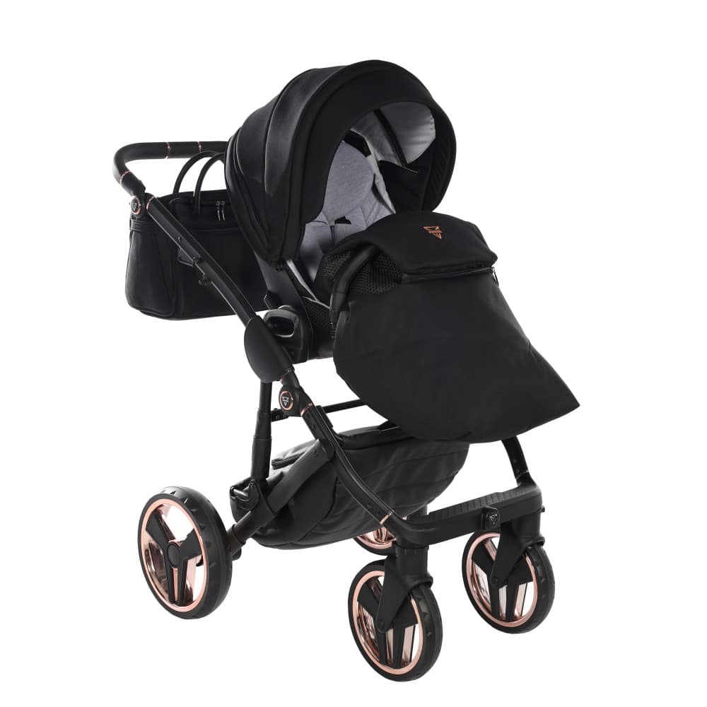 Carucior 2 in 1 Junama Diamond Satin 02 Tex Black Copper - Image 6