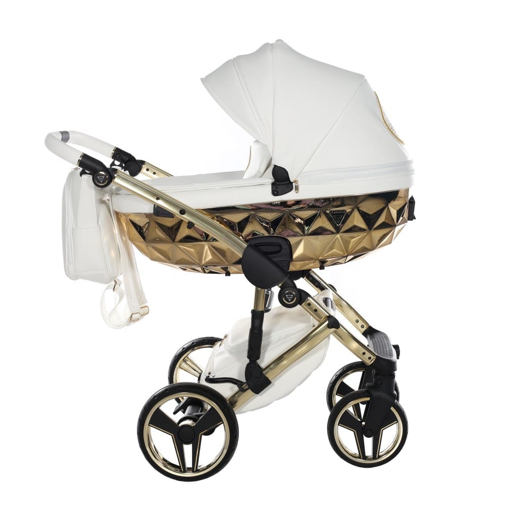 Carucior 2 in 1 Junama Diamond V2 Hand Craft 08 Gold White - Image 8
