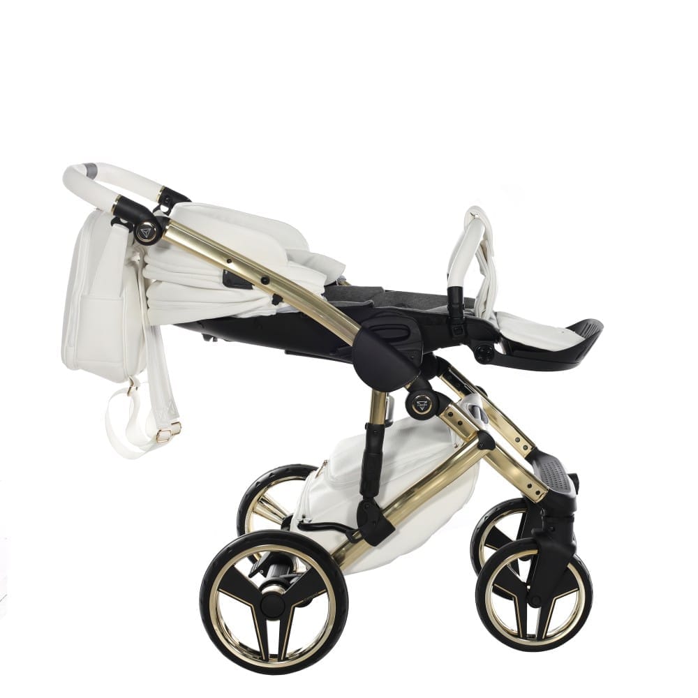 Carucior 2 in 1 Junama Diamond V2 Hand Craft 08 Gold White - Image 13