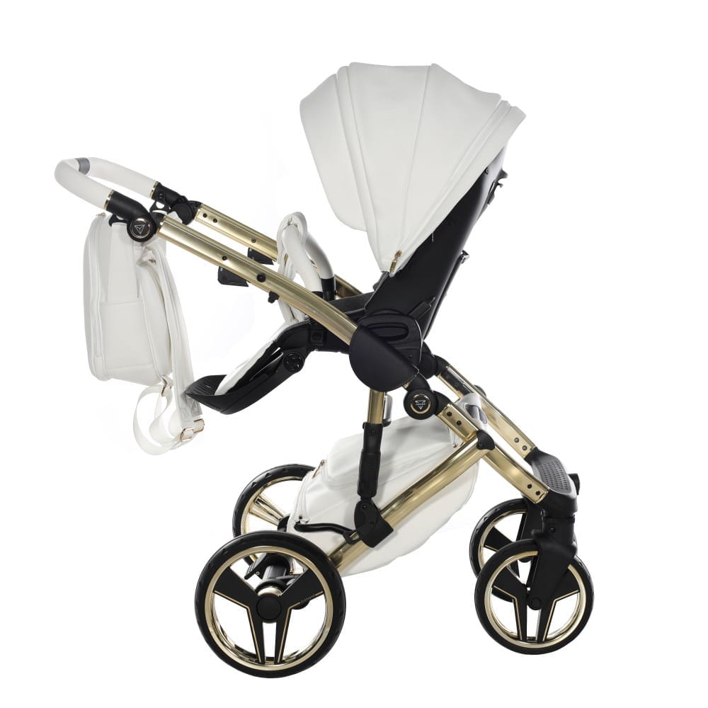 Carucior 2 in 1 Junama Diamond V2 Hand Craft 08 Gold White - Image 12
