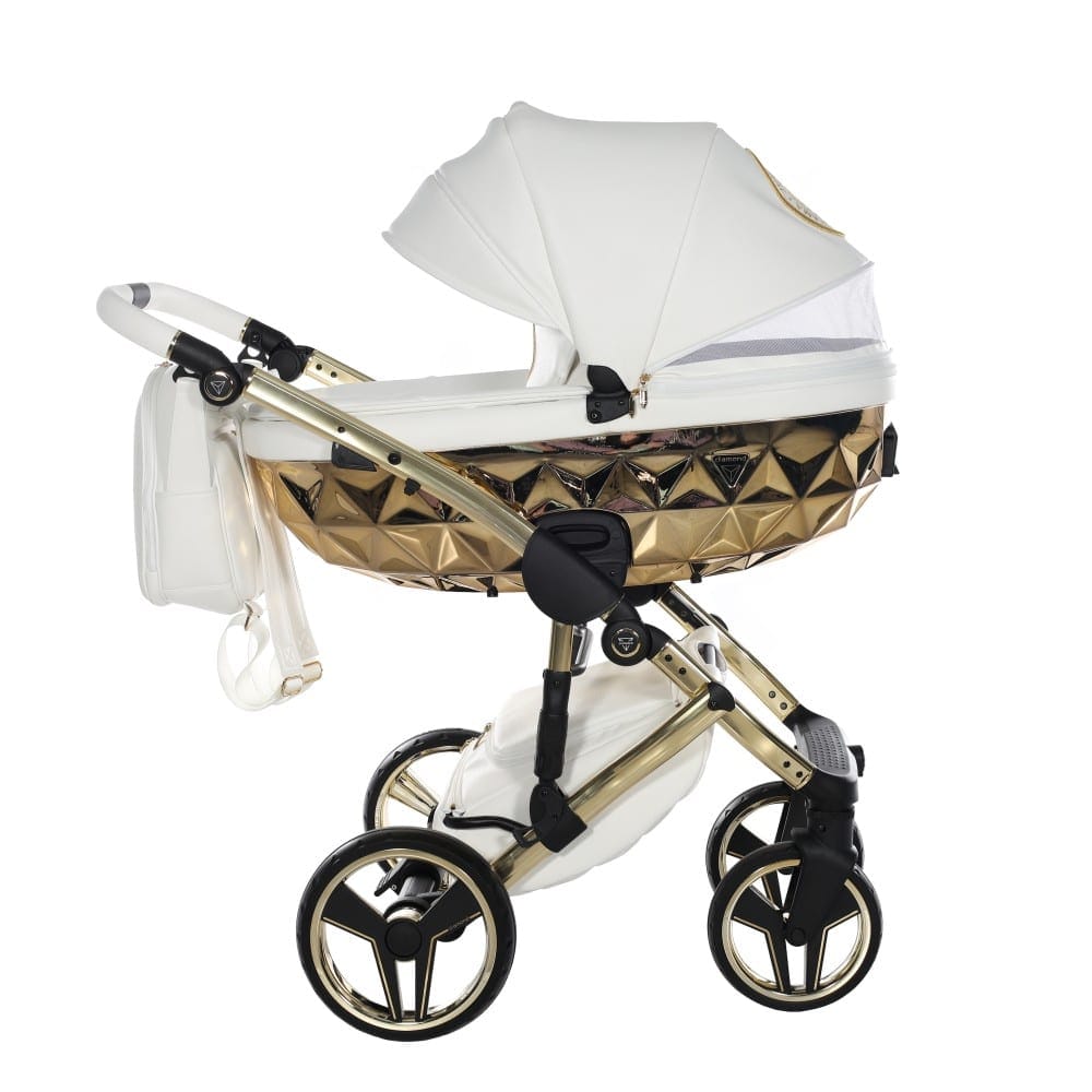 Carucior 2 in 1 Junama Diamond V2 Hand Craft 08 Gold White - Image 5