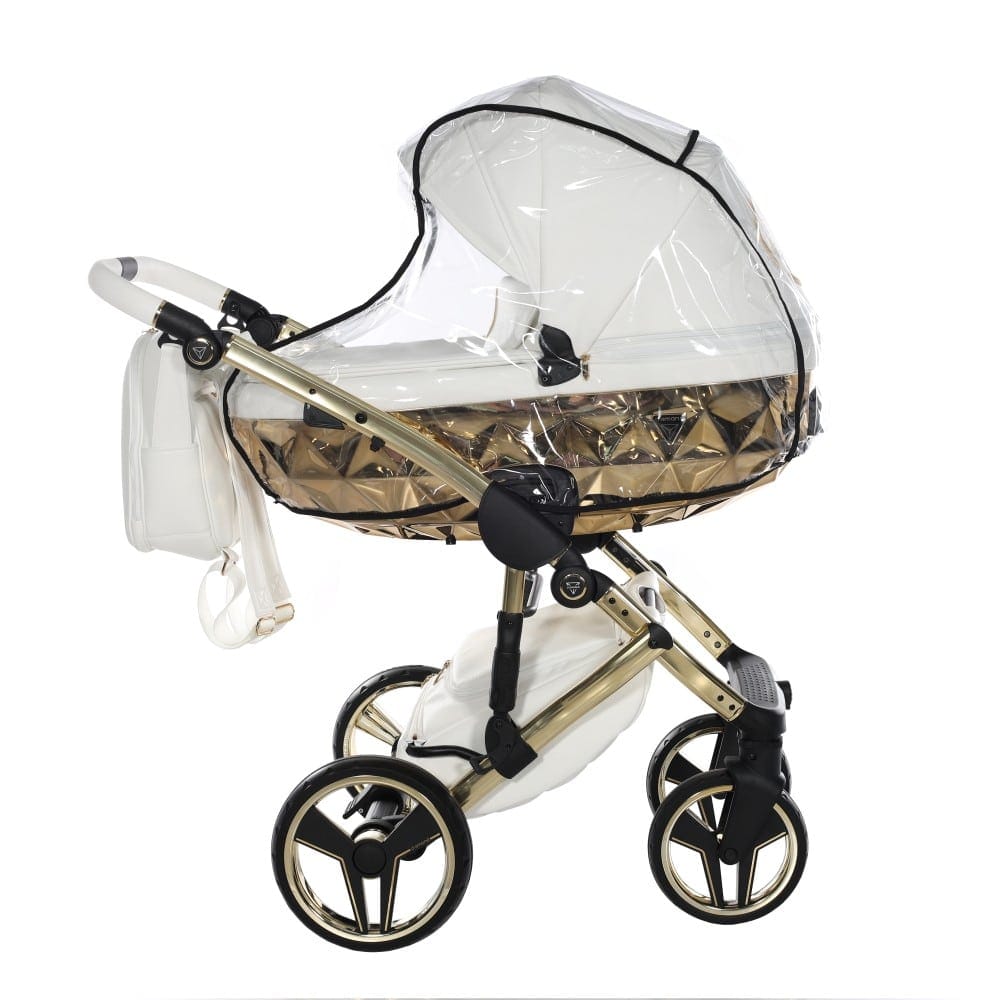 Carucior 2 in 1 Junama Diamond V2 Hand Craft 08 Gold White - Image 6