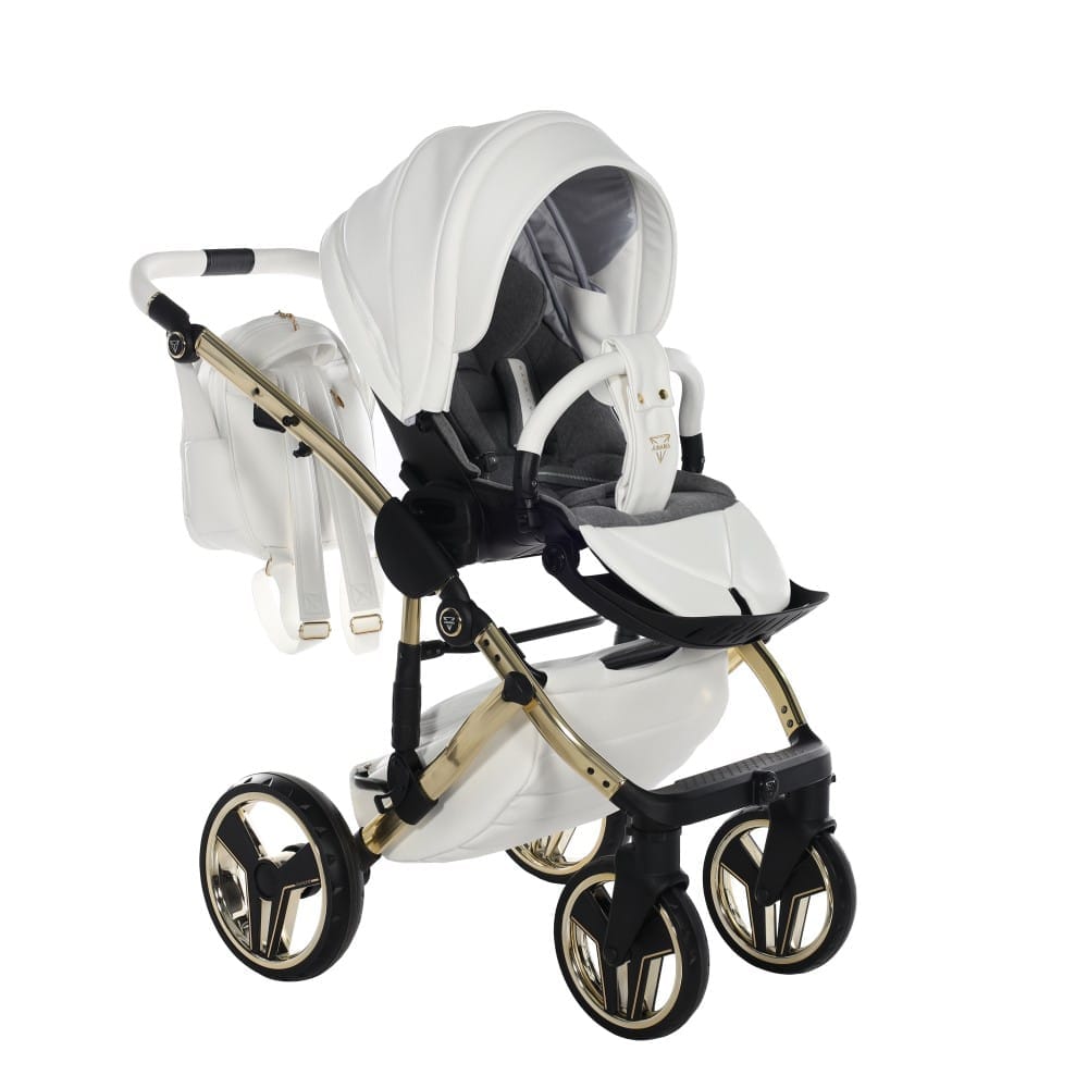 Carucior 2 in 1 Junama Diamond V2 Hand Craft 08 Gold White - Image 15