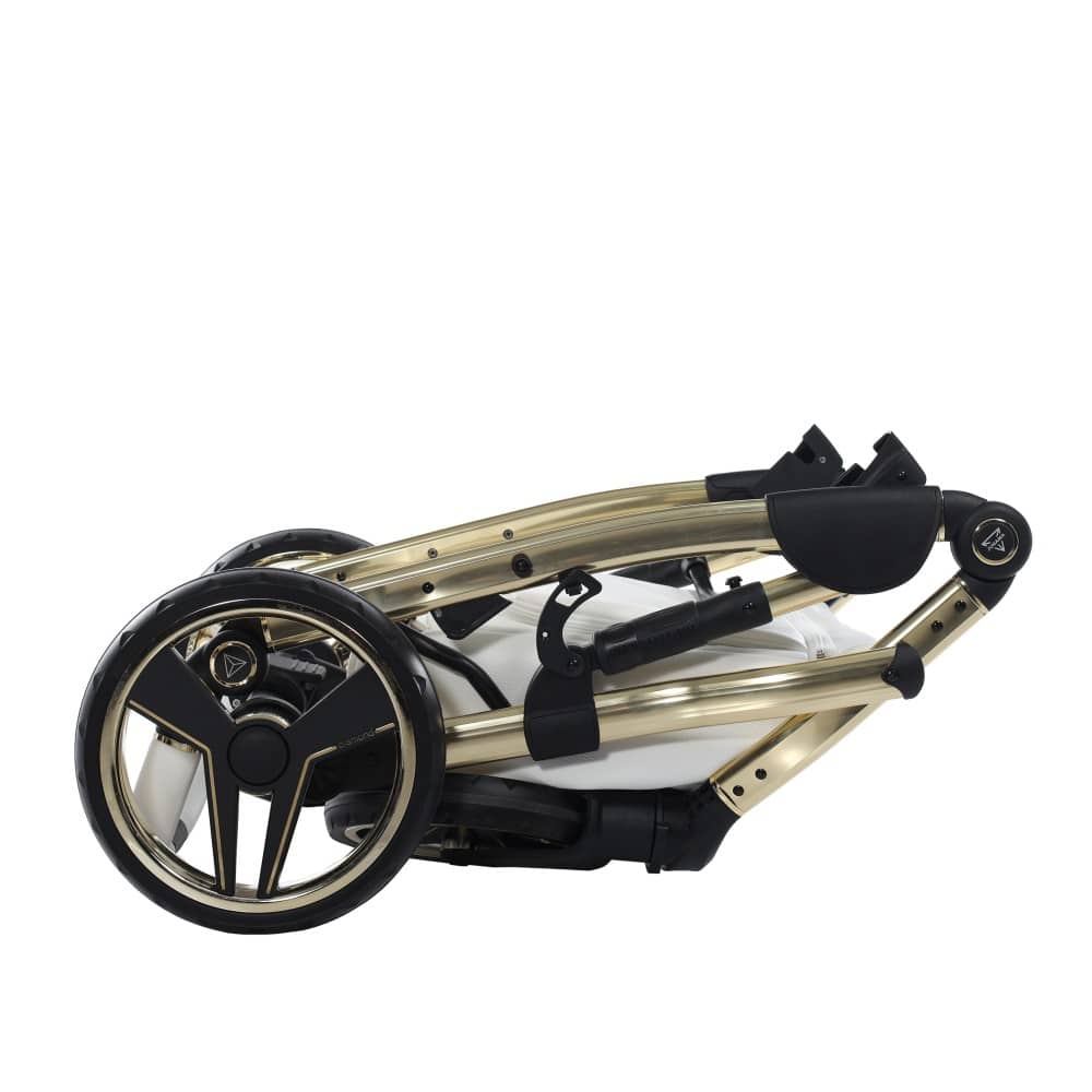Carucior 2 in 1 Junama Diamond V2 Hand Craft 08 Gold White - Image 17