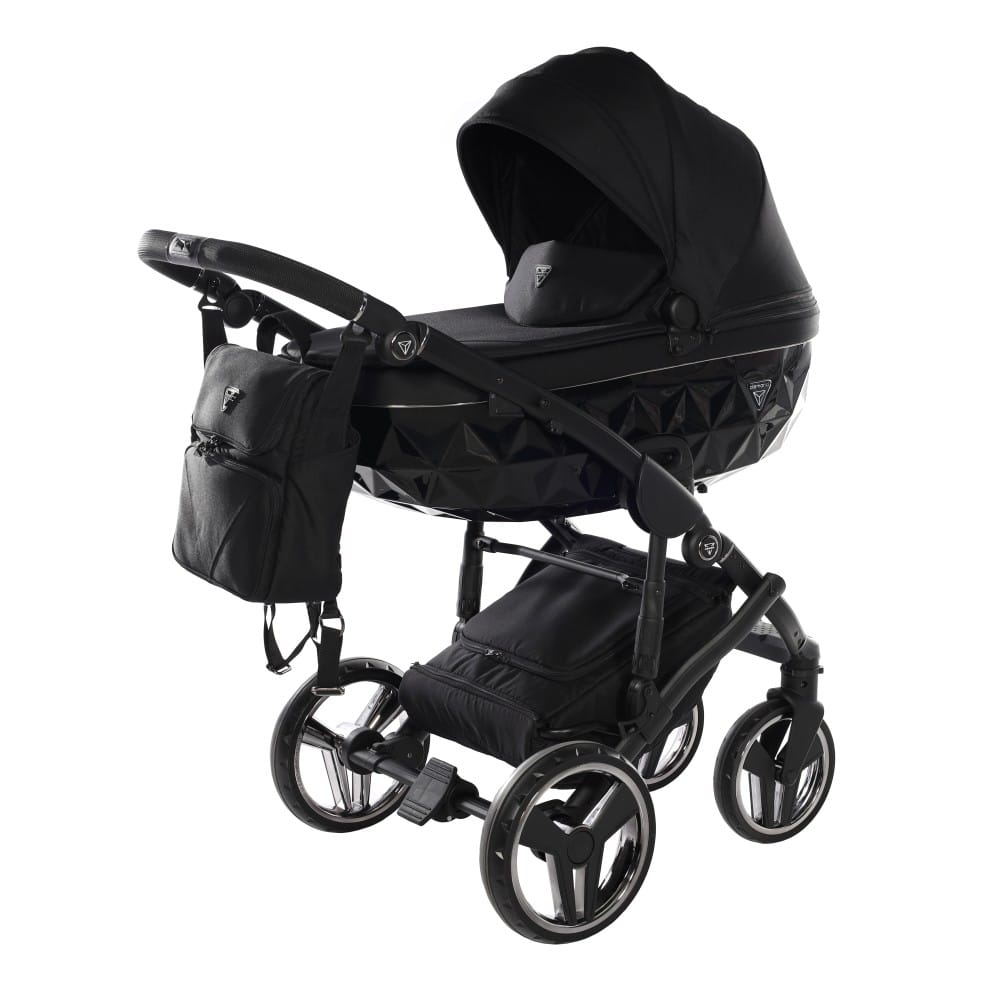 Carucior 2 in 1 Junama Diamond Basic Tex 01 Black - Image 3