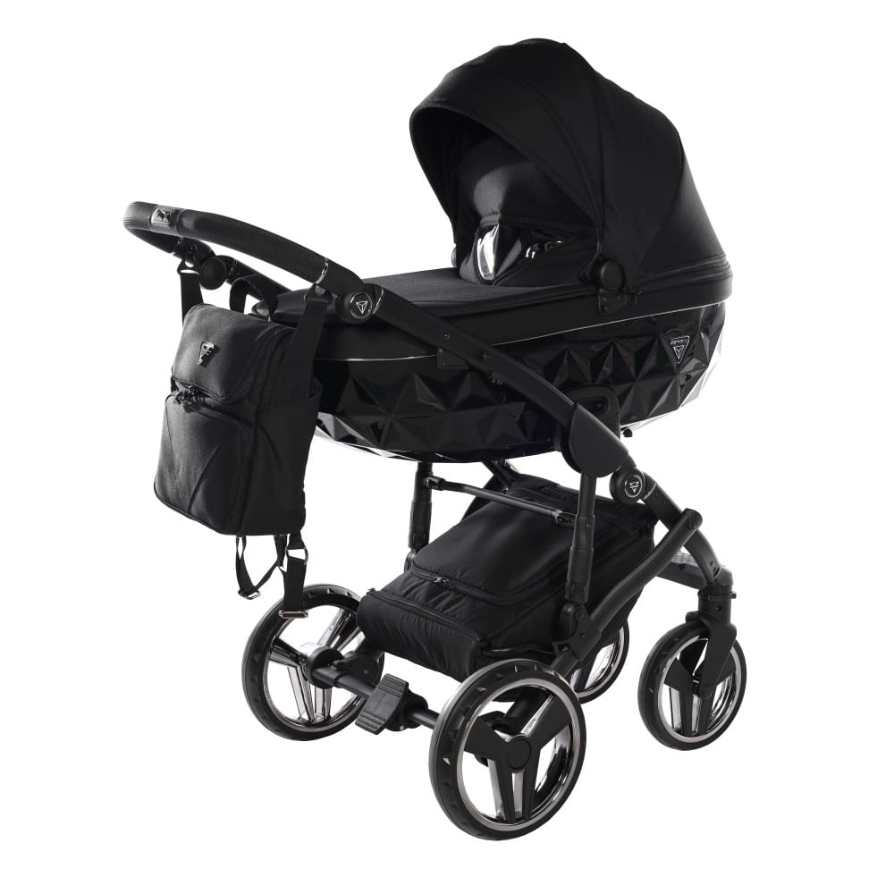 Carucior 2 in 1 Junama Diamond Basic Tex 01 Black - Image 4