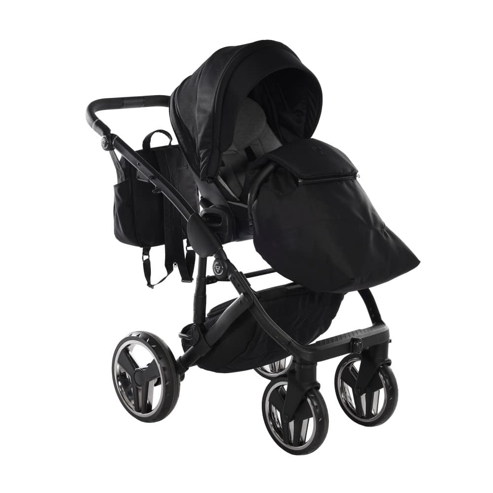 Carucior 2 in 1 Junama Diamond Basic Tex 01 Black - Image 7