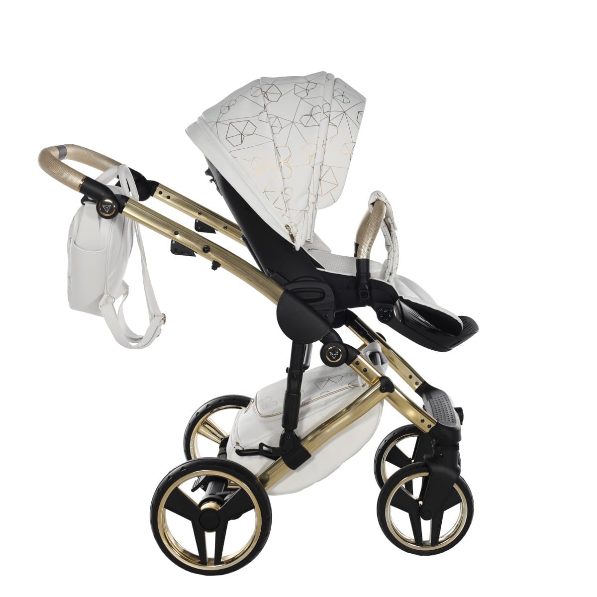 Carucior 2 in 1 Junama Diamond Heart 01 White Gold - Image 10