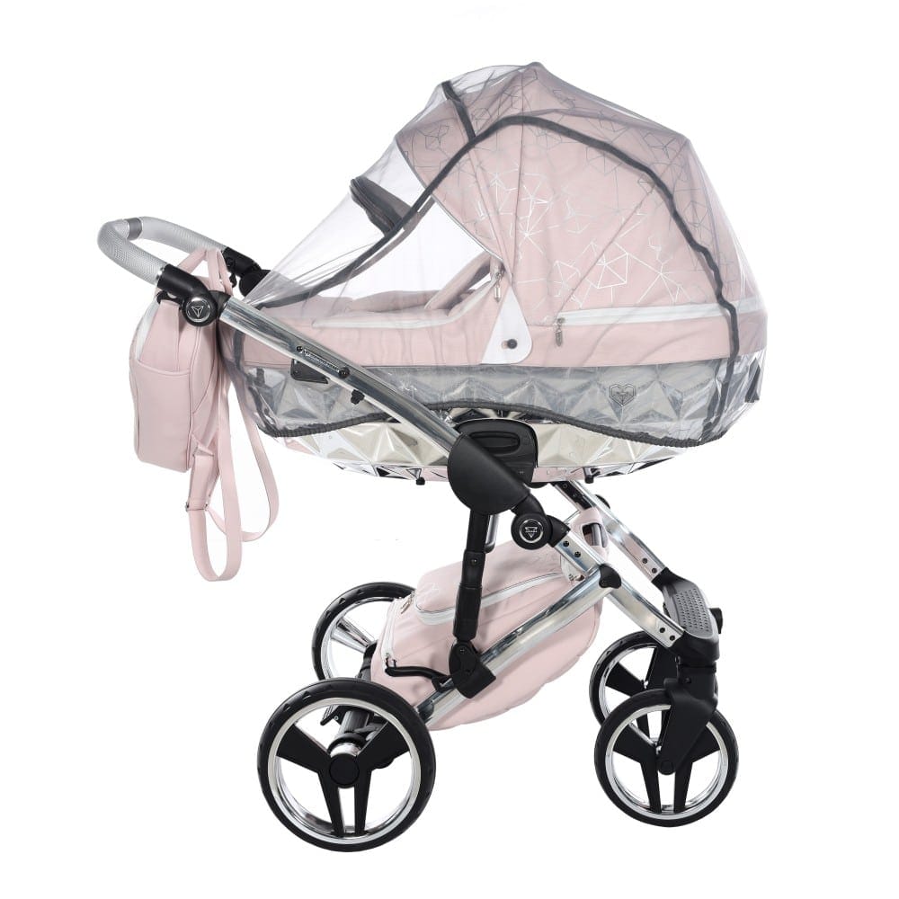 Carucior 2 in 1 Junama Diamond V2 Heart 06 Pink Silver - Image 10
