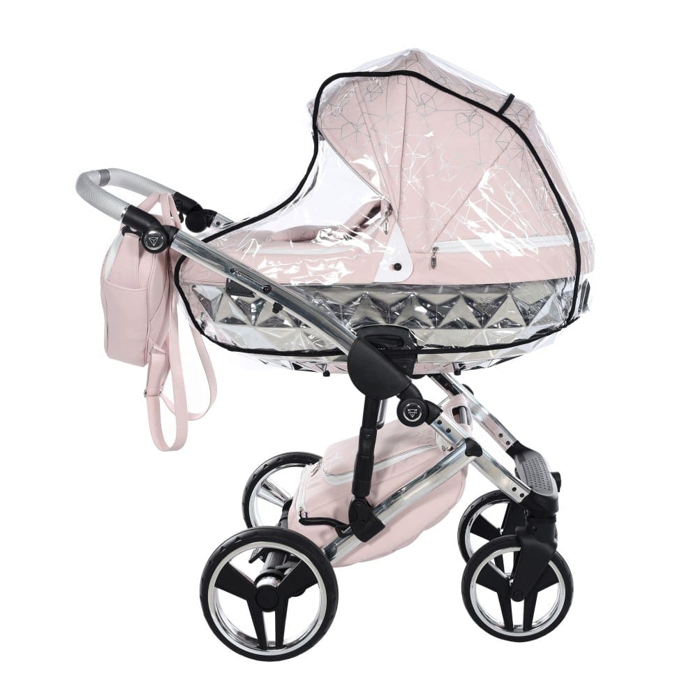 Carucior 2 in 1 Junama Diamond V2 Heart 06 Pink Silver - Image 9