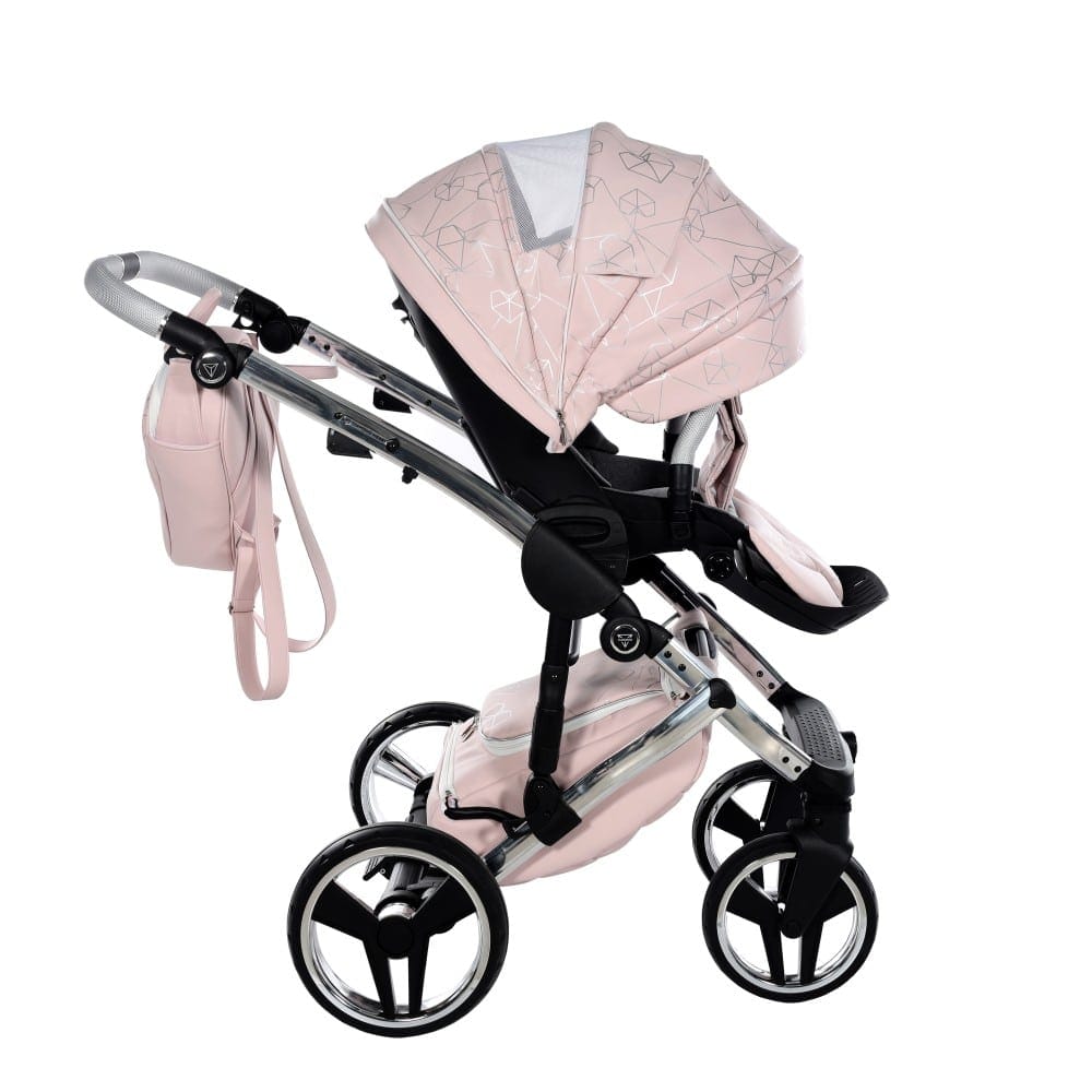 Carucior 2 in 1 Junama Diamond V2 Heart 06 Pink Silver - Image 14