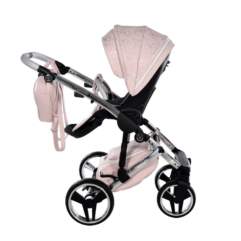 Carucior 2 in 1 Junama Diamond V2 Heart 06 Pink Silver - Image 15