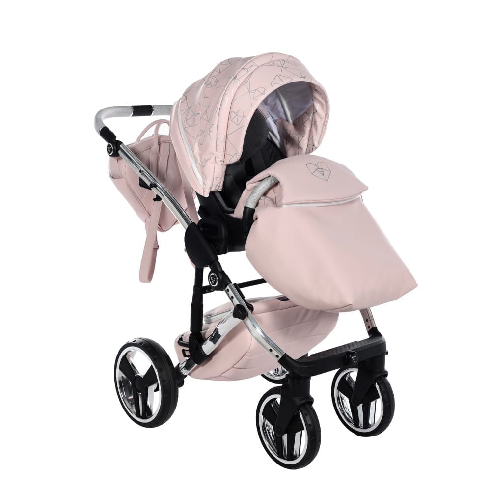 Carucior 2 in 1 Junama Diamond V2 Heart 06 Pink Silver - Image 16
