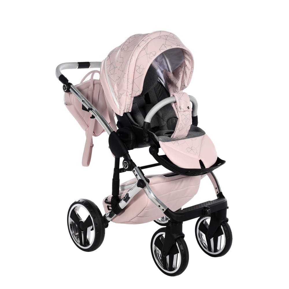 Carucior 2 in 1 Junama Diamond V2 Heart 06 Pink Silver - Image 18