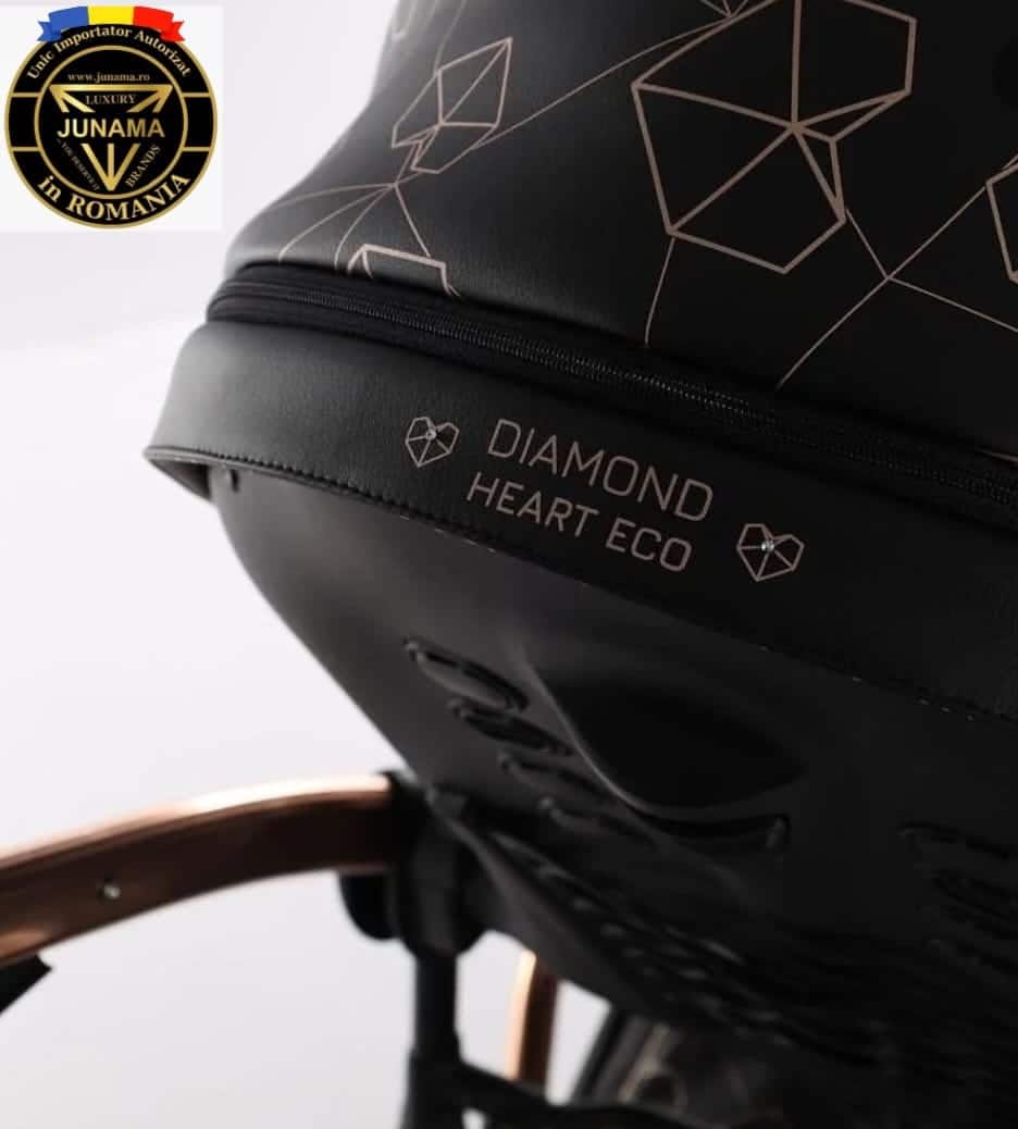 Carucior 2 in 1 Junama Diamond V2 Heart 02 Black Copper - Image 7