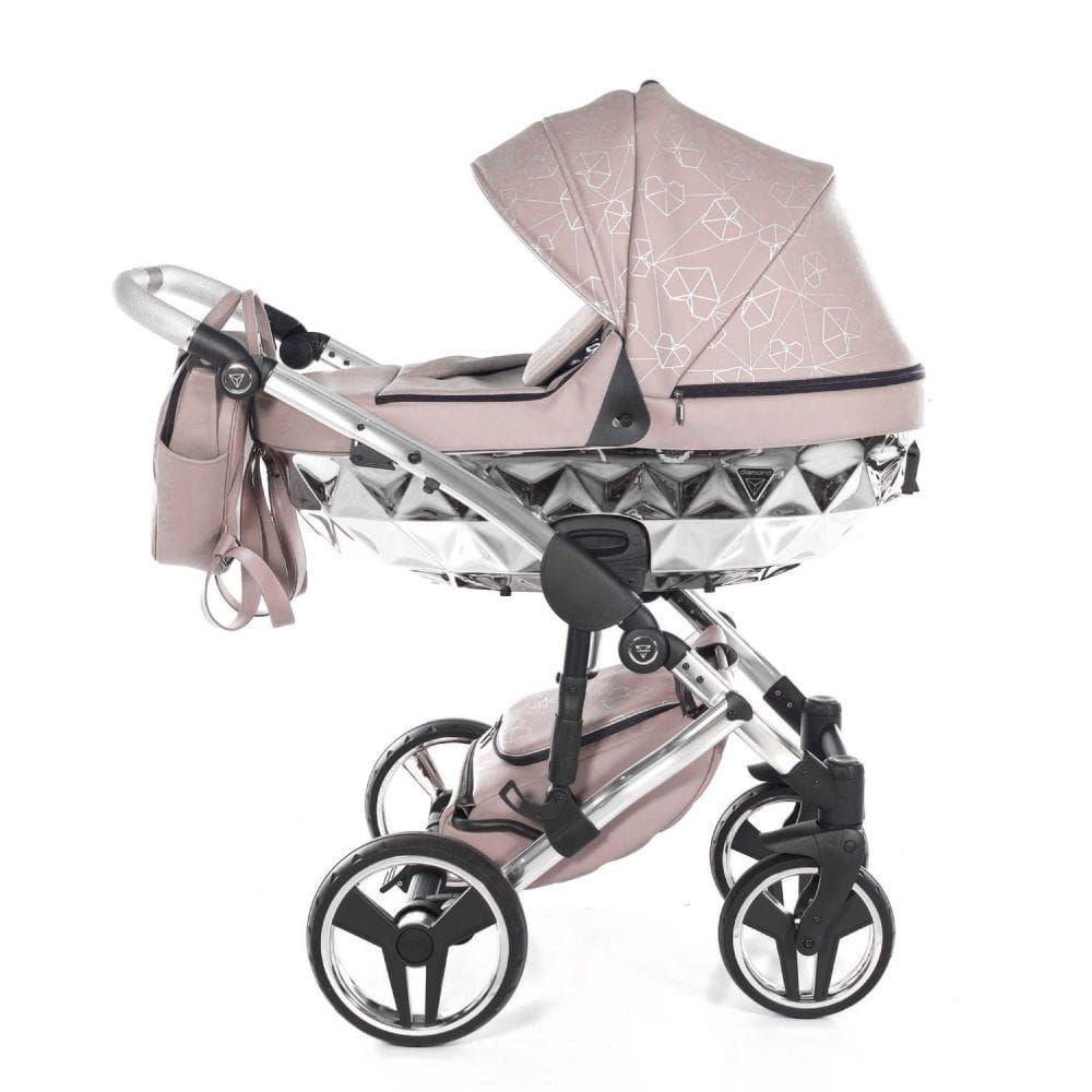Carucior 2 in 1 Junama Diamond V2 Heart 06 Pink Silver - Image 2