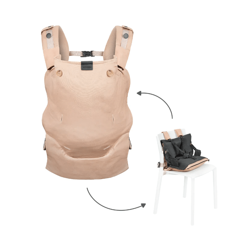 Babymoov - Moov & Boost Sistem de purtare transformabil in Booster, creat in colaborare cu medici kinetoterapeuti, Bej - Image 2