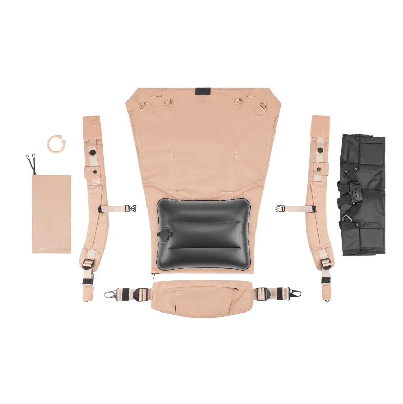 Babymoov - Moov & Boost Sistem de purtare transformabil in Booster, creat in colaborare cu medici kinetoterapeuti, Bej - Image 3