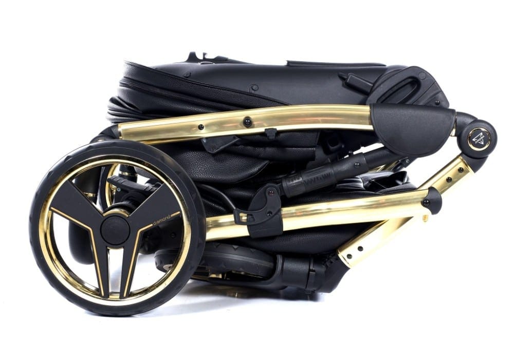 Carucior 2 in 1 Junama Diamond V2 Hand Craft 05 Gold Black - Image 8