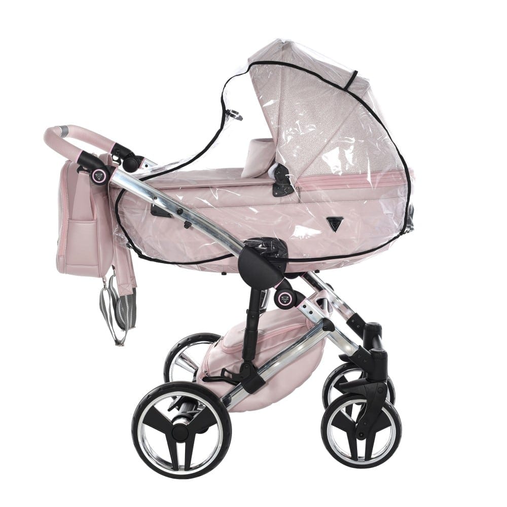 Carucior 2 in 1 Junama Diamond V2 DOLCE 01 Pink Silver - Image 3