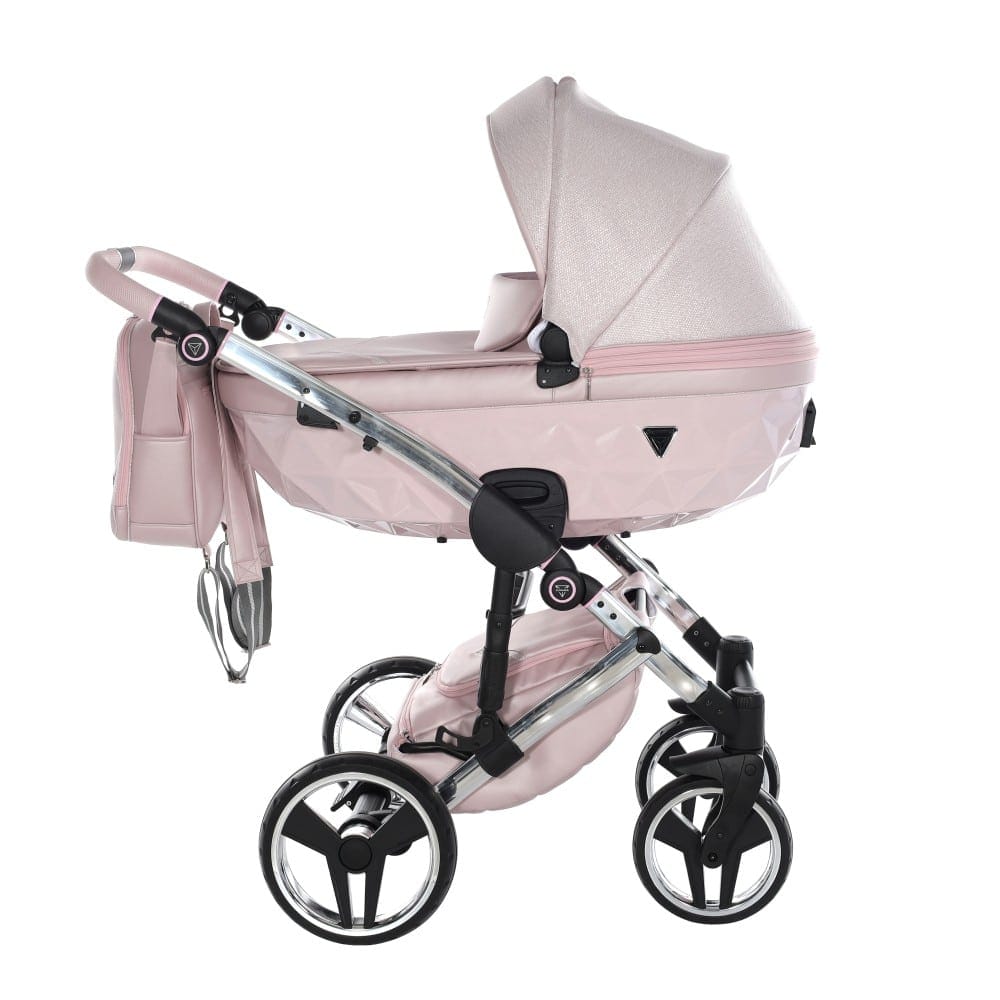 Carucior 2 in 1 Junama Diamond V2 DOLCE 01 Pink Silver - Image 2