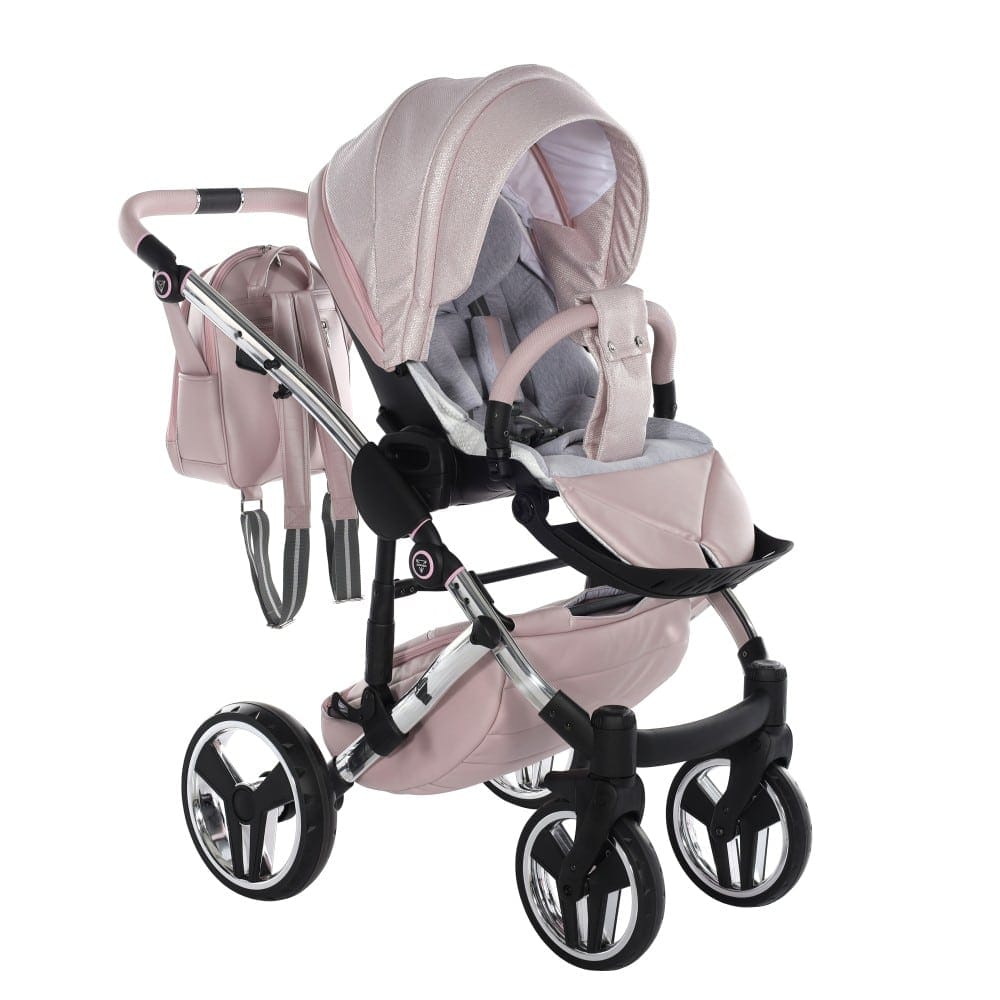 Carucior 2 in 1 Junama Diamond V2 DOLCE 01 Pink Silver - Image 10