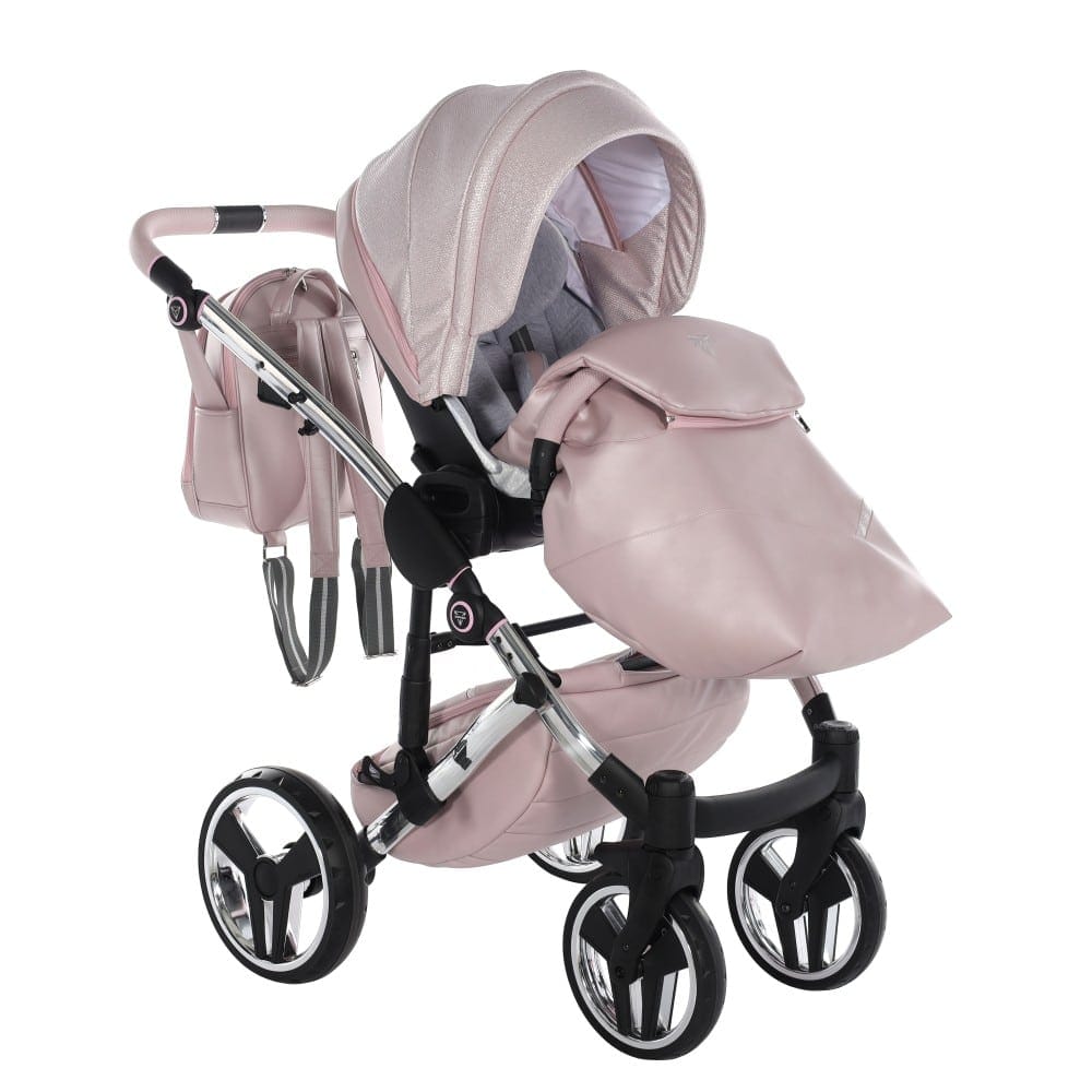 Carucior 2 in 1 Junama Diamond V2 DOLCE 01 Pink Silver - Image 9