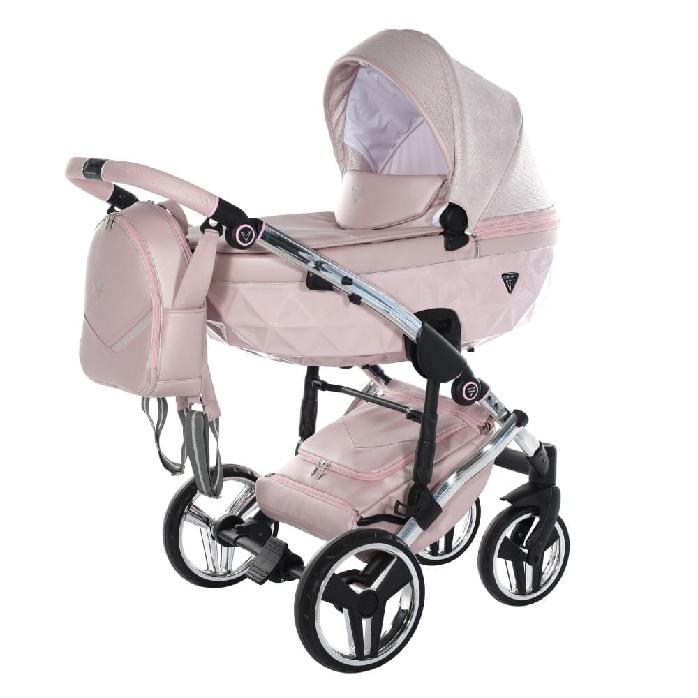 Carucior 2 in 1 Junama Diamond V2 DOLCE 01 Pink Silver - Image 6