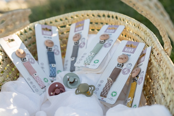 Bibs - Lantisor clip pentru suzeta, Petrol/Baby Blue - Image 3