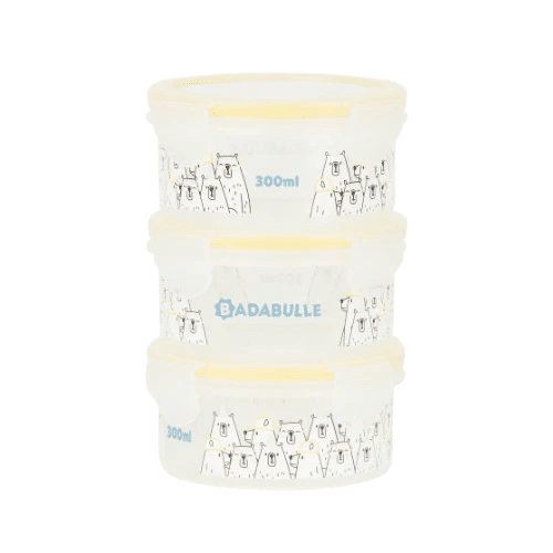 Badabulle - Set 3 boluri ermetice Maxi 300 ml, pentru pastrarea hranei - Image 2