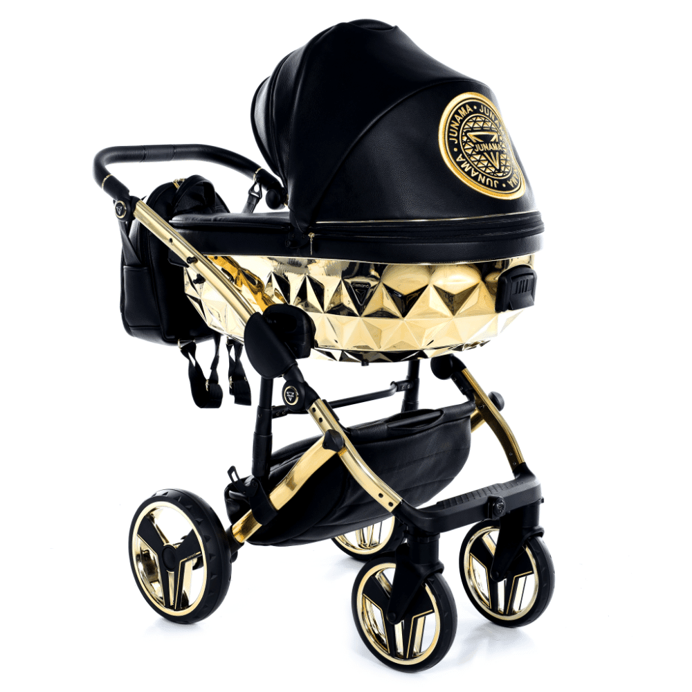Carucior 2 in 1 Junama Diamond V2 Hand Craft 05 Gold Black - Image 3