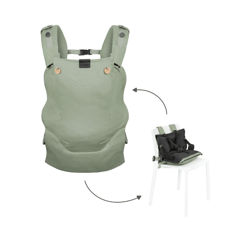 Babymoov - Moov & Boost Sistem de purtare transformabil in Booster, creat in colaborare cu medici kinetoterapeuti, Verde salvie - Image 3