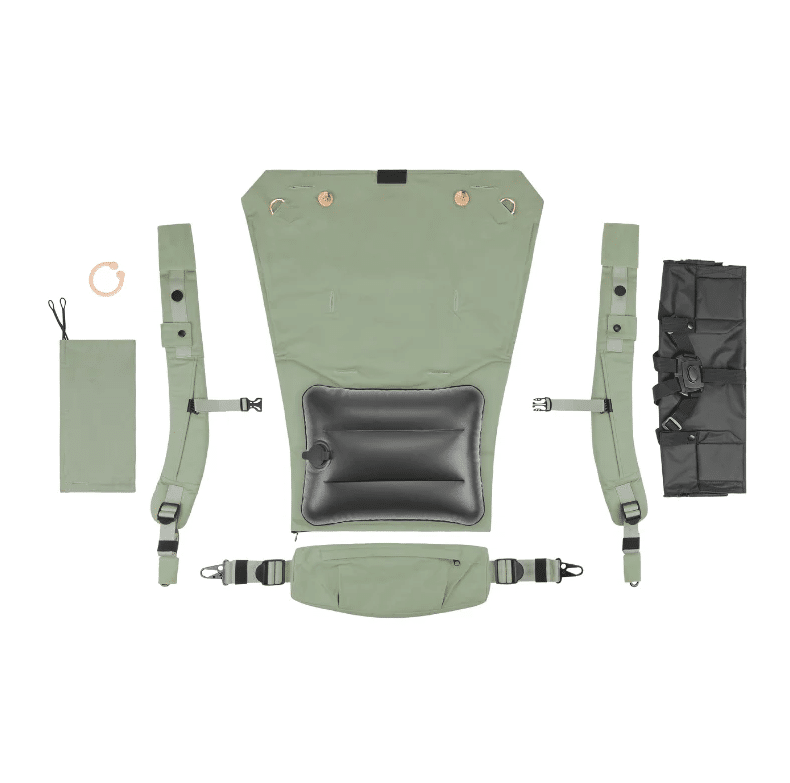 Babymoov - Moov & Boost Sistem de purtare transformabil in Booster, creat in colaborare cu medici kinetoterapeuti, Verde salvie - Image 4