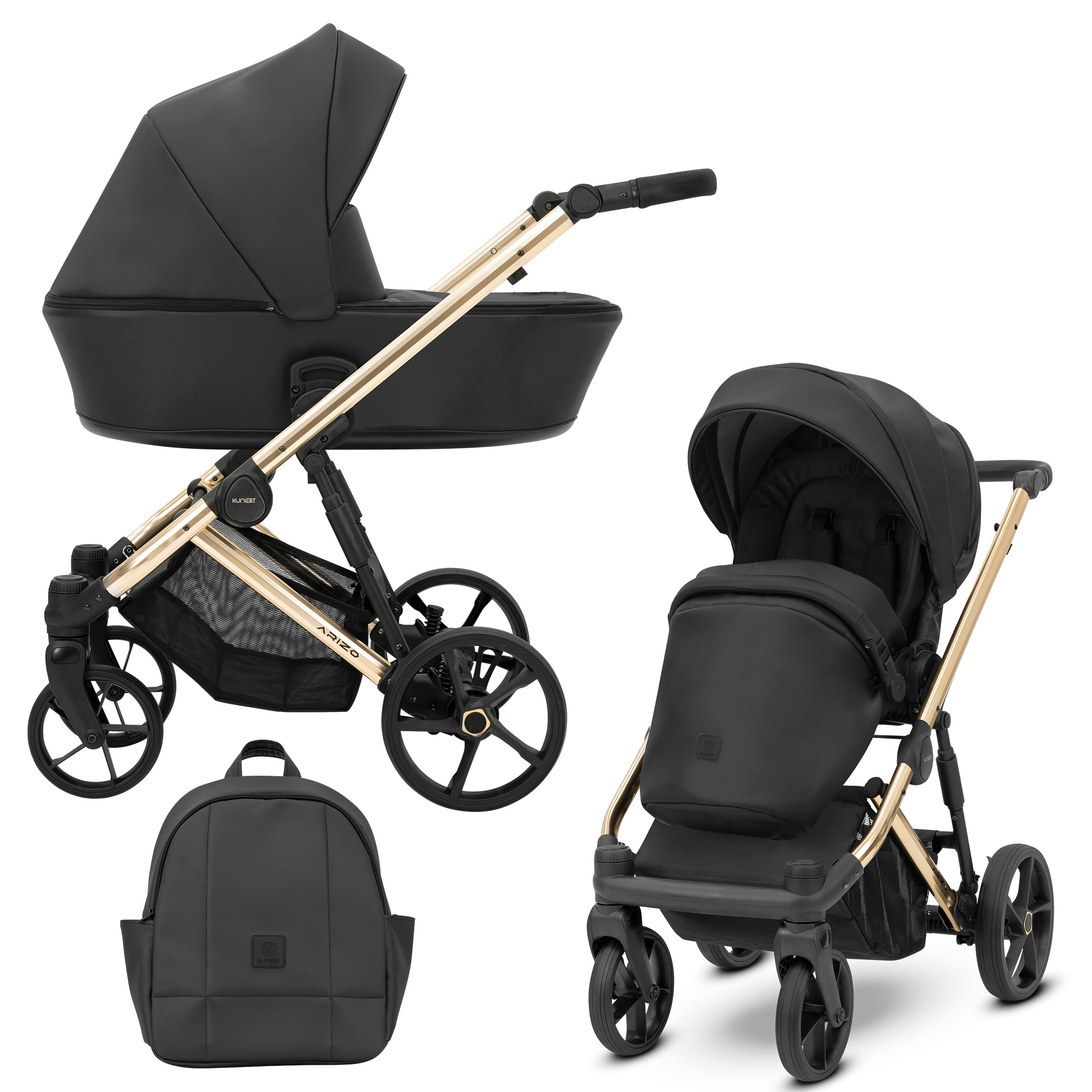 Carucior 2 in 1 Kunert Arizo Premium Eco Black