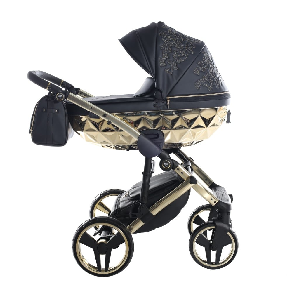 Carucior 2 in 1 Junama Diamond Enzo Gold 01 Black V3 - Image 8