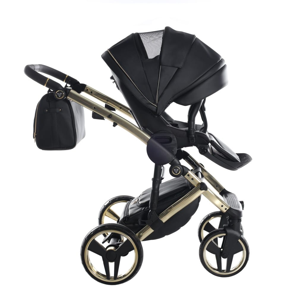 Carucior 2 in 1 Junama Diamond Enzo Gold 01 Black V3 - Image 9