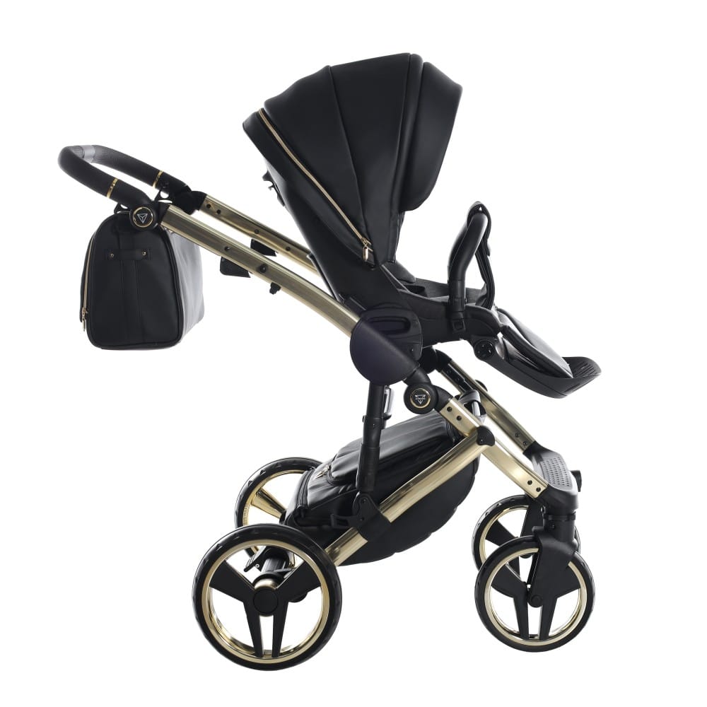 Carucior 2 in 1 Junama Diamond Enzo Gold 01 Black V3 - Image 5