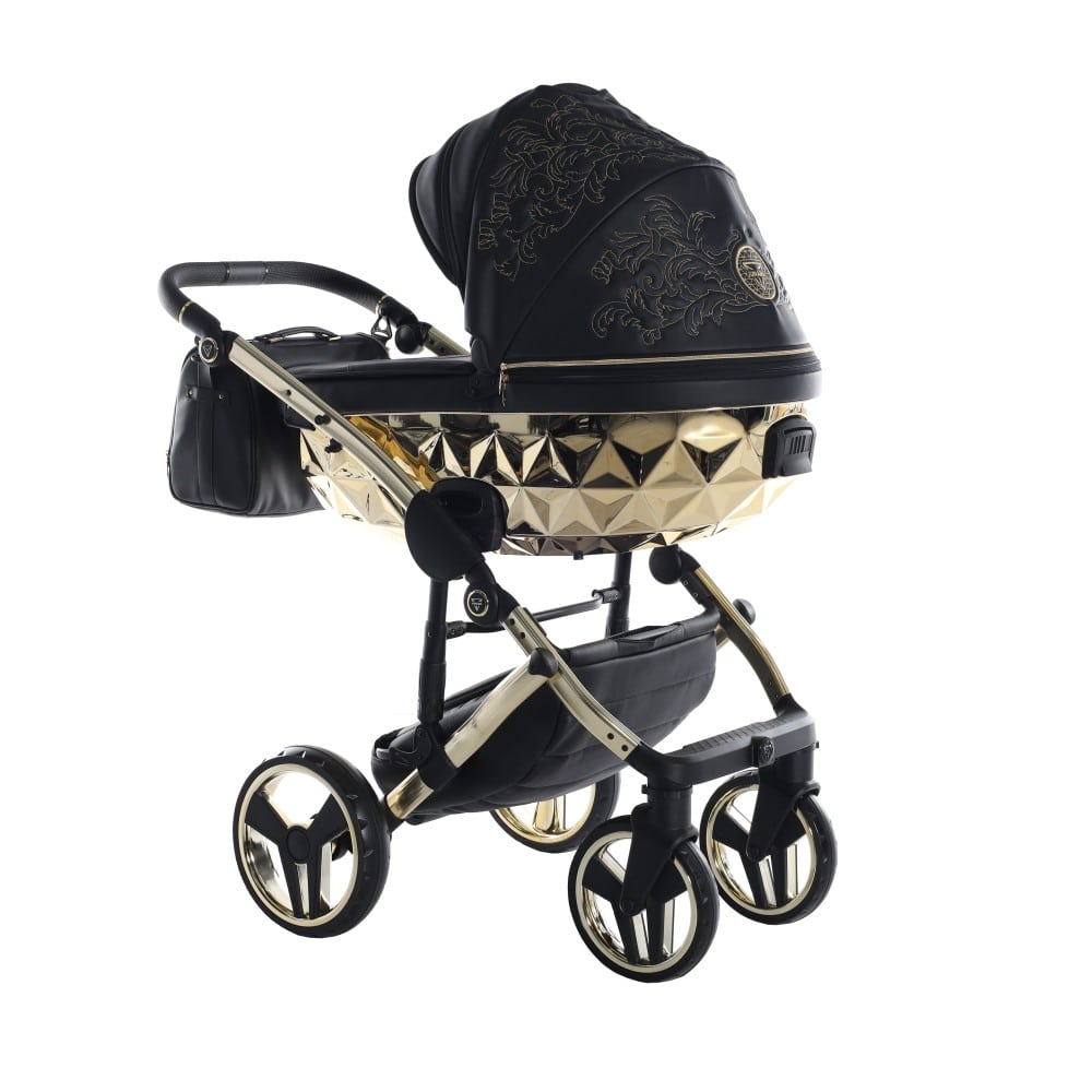 Carucior 2 in 1 Junama Diamond Enzo Gold 01 Black V3 - Image 7