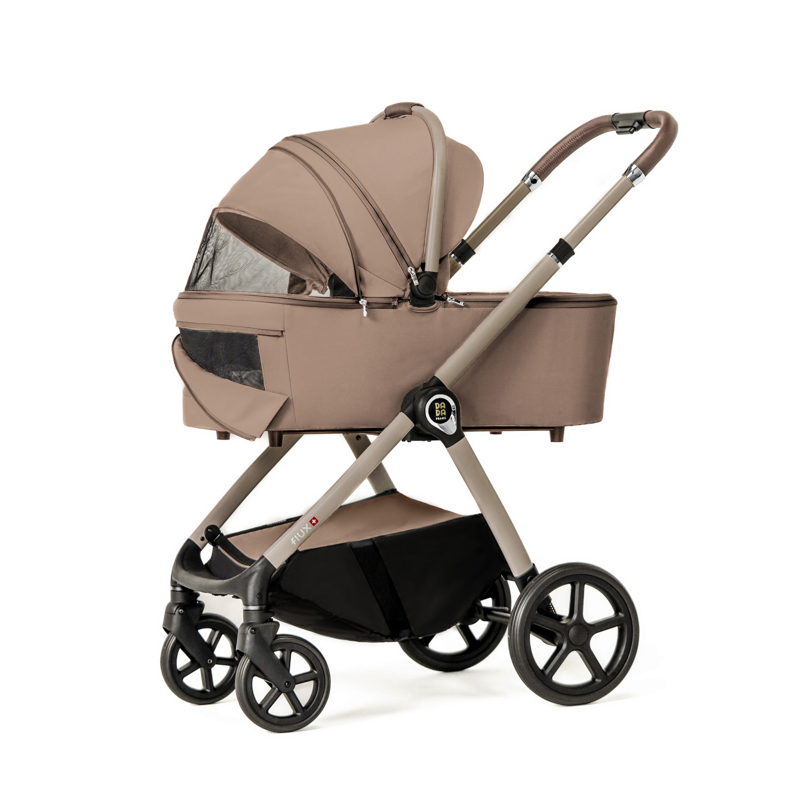 Carucior pentru copii 2 in 1 Dada Prams Flux Beige - Image 3