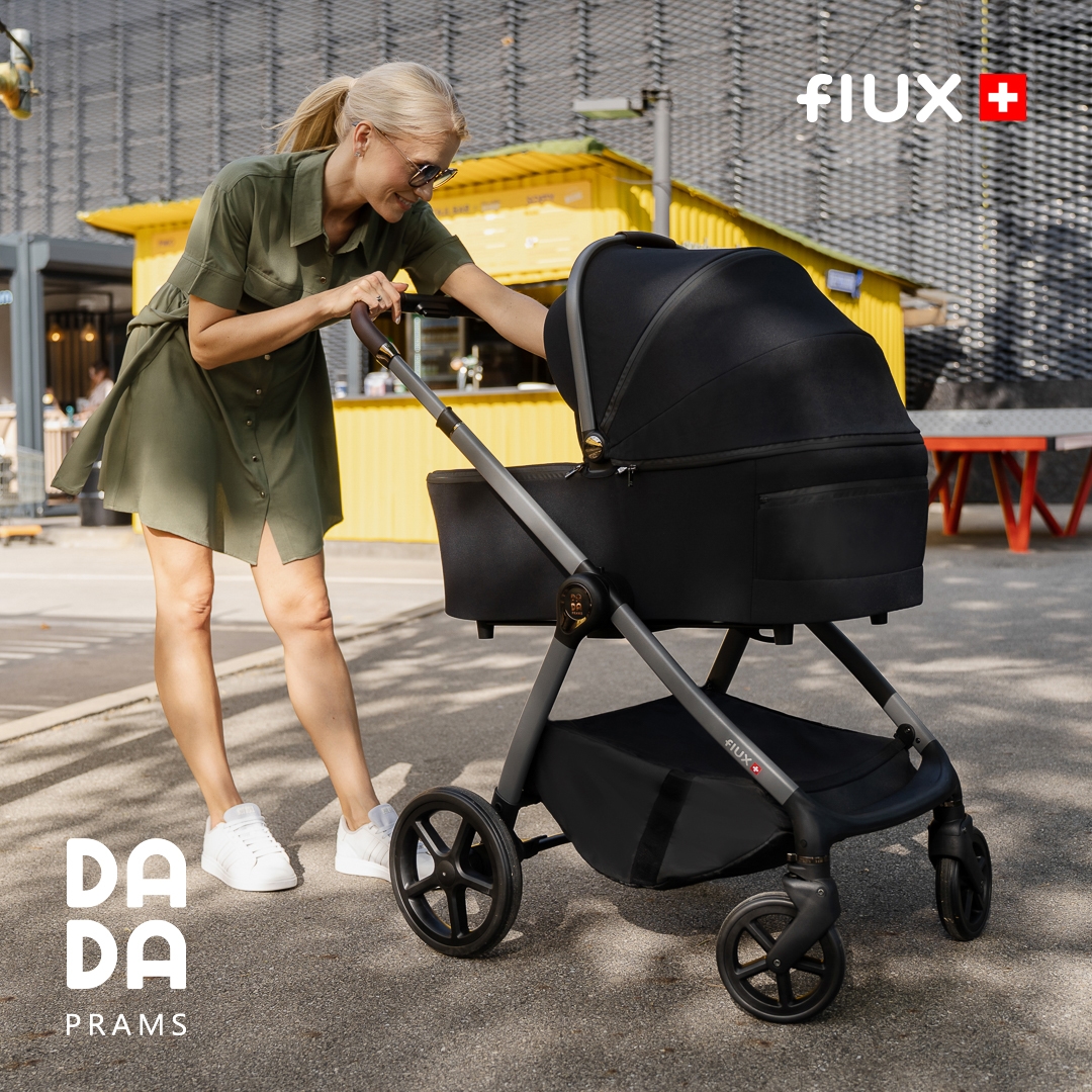 Carucior pentru copii 2 in 1 Dada Prams Flux Black - Image 14