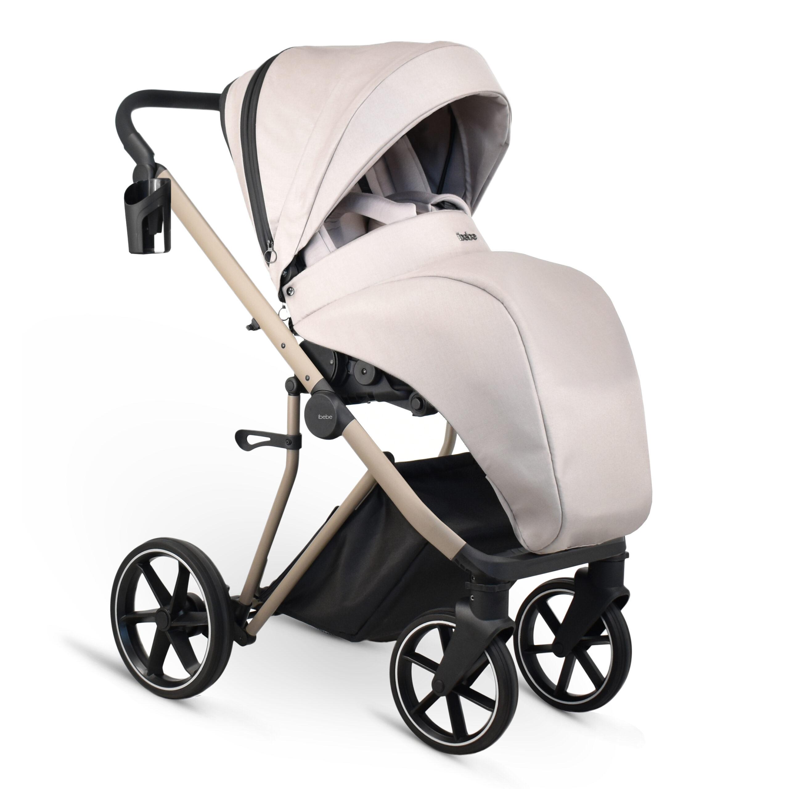 Cărucior pentru copii 2 in 1 iBebe Next2 Beige - Image 37