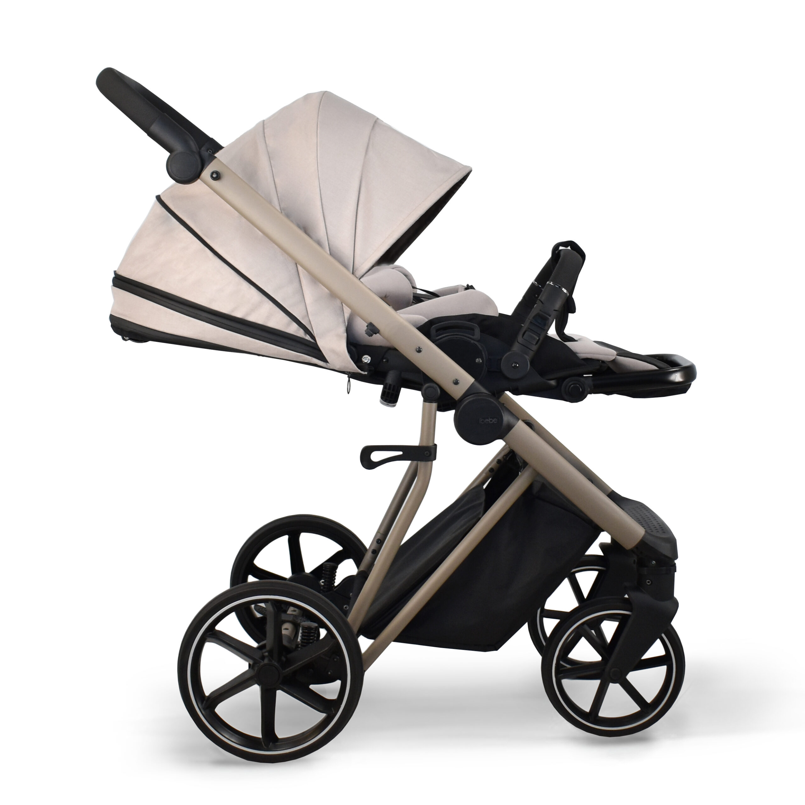 Cărucior pentru copii 2 in 1 iBebe Next2 Beige - Image 33